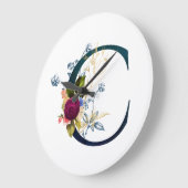Fancy Floral Letter 'C' Grote Klok (Hoek)