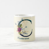 Fancy Floral Letter 'C' Koffiemok (Center)