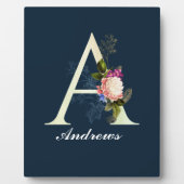 Fancy Floral Monogram A II Fotoplaat (Voorkant)