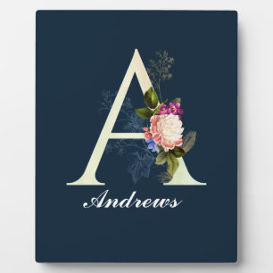 Fancy Floral Monogram A II Fotoplaat