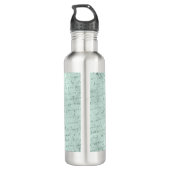 Fancy Floral Monogram Initiaal N Waterfles (Achterkant)