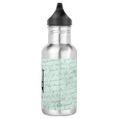Fancy Floral Monogram Initiaal N Waterfles (Rechts)