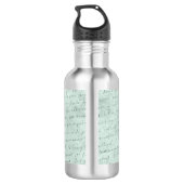 Fancy Floral Monogram Initiaal N Waterfles (Achterkant)
