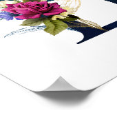 Fancy Floral Monogram Letter B Poster (Hoek)