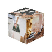 Fancy Floral Monogram Letter G Weddenschap Foto Cu Kubus (Achter hoekig)