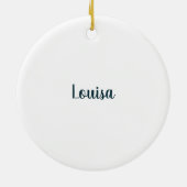 Fancy Floral Monogram Letter L Persoonlijk Keramisch Ornament (Achterkant)