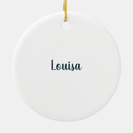 Fancy Floral Monogram Letter L Persoonlijk Keramisch Ornament (Achterkant)