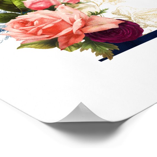 Fancy Floral Monogram Letter L Poster (Hoek)