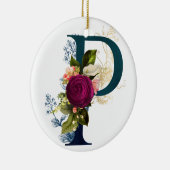 Fancy Floral Monogram Letter P Keramisch Ornament (Rechts)