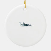 Fancy Floral Monogram Letter T Persoonlijk Keramisch Ornament (Achterkant)