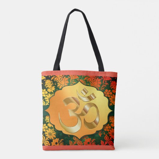 Fancy Floral Om Tote Bag (Achterkant)