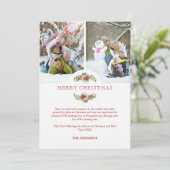 Fancy Floral Poinsettias Garland Christmas Photos (Staand voorkant)