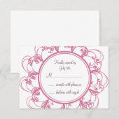 Fancy Floral RSVP Kaartje (Voorkant / Achterkant)