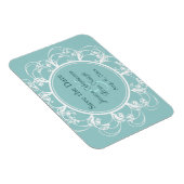 Fancy Floral Save the Date Magnet (turquoise) Magneet (Rechterzijde)