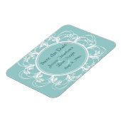 Fancy Floral Save the Date Magnet (turquoise) Magneet (Linkerzijde)