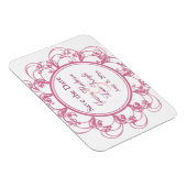 Fancy Floral sparen de Datum Magnet Magneet (Rechterzijde)