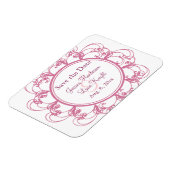 Fancy Floral sparen de Datum Magnet Magneet (Linkerzijde)