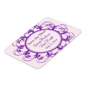 Fancy Floral sparen de Datum Magnet (paars) Magneet (Linkerzijde)