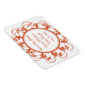 Fancy Floral sparen de Magneet van de Datum (oranj (Rechterzijde)