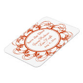 Fancy Floral sparen de Magneet van de Datum (oranj (Linkerzijde)