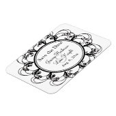 Fancy Floral sparen de Magneet van de Datum (zwart (Linkerzijde)