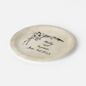 Fancy  Floral Wedding Party Papieren Bordje (Gekanteld)