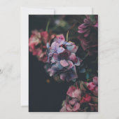 Fancy florale foto Weddenschap Kaart (Achterkant)