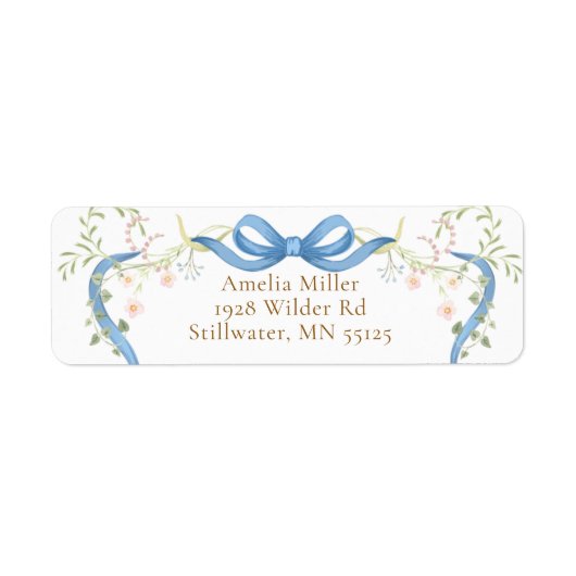 Fancy Florals Afstudeerceremonie Etiket (Voorkant)