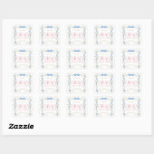 Fancy Florals Afstudeerceremonie Vierkante Sticker (Vel)