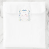 Fancy Florals Afstudeerceremonie Vierkante Sticker (Tas)