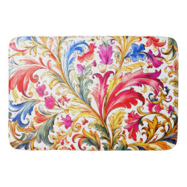 Fancy Florentijns ontwerp Waterverf bladeren Badmat