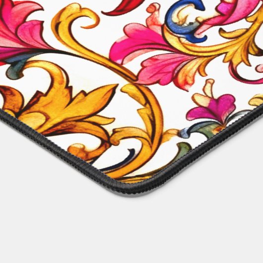 Fancy Florentijns ontwerp Waterverf bladeren Bureaumat (Hoek)