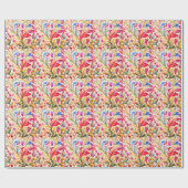 Fancy Florentijns ontwerp Waterverf bladeren Cadeaupapier (Vlak)