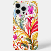 Fancy Florentijns ontwerp Waterverf bladeren Case-Mate iPhone Case (Achterkant)