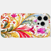 Fancy Florentijns ontwerp Waterverf bladeren Case-Mate iPhone Case (Achterkant (horizontaal))