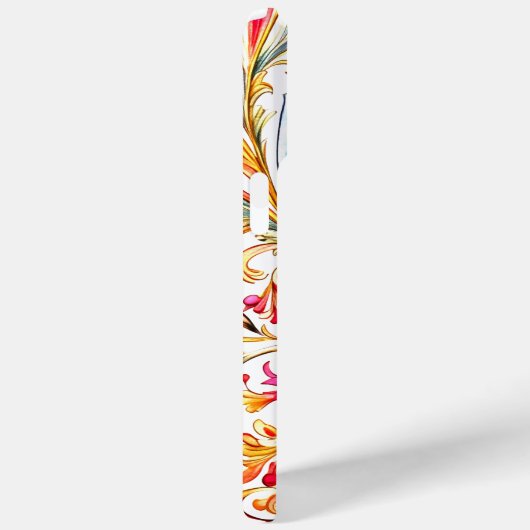 Fancy Florentijns ontwerp Waterverf bladeren Case-Mate iPhone Case (Achterkant / Rechts)