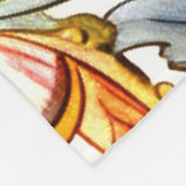 Fancy Florentijns ontwerp Waterverf bladeren Fleece Deken (Hoek)