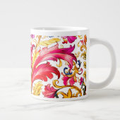 Fancy Florentijns ontwerp Waterverf bladeren Grote Koffiekop (Rechts)