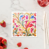 Fancy Florentijns ontwerp Waterverf bladeren Servet (Insitu)