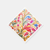 Fancy Florentijns ontwerp Waterverf bladeren Servet (Hoek)