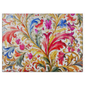 Fancy Florentijns ontwerp Waterverf bladeren Snijplank (Voorkant)