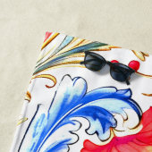 Fancy Florentijns ontwerp Waterverf bladeren Strandlaken (In situ)