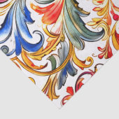 Fancy Florentijns ontwerp Waterverf bladeren Tissuepapier (Detail)