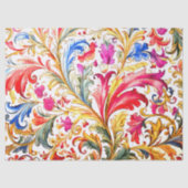 Fancy Florentijns ontwerp Waterverf bladeren Tissuepapier (Voorkant)