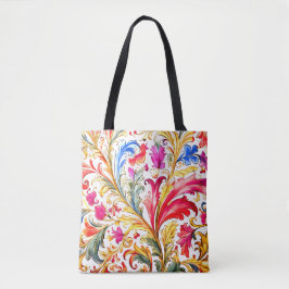 Fancy Florentijns ontwerp Waterverf bladeren Tote Bag