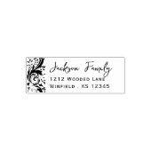 Fancy Flourish Family Retouradres Zelfinktende Stempel (Design)