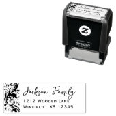 Fancy Flourish Family Retouradres Zelfinktende Stempel (In situ)