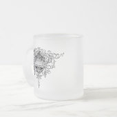 Fancy Flourish Matglas Mok (Voorkant links)
