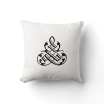 Fancy Flourish Zwart-wit kussen