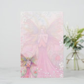 Fancy Flower Fairy Stationery beroemd gemaakt door Briefpapier (Staand voorkant)